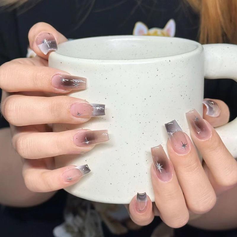 Накладные ногти с клеем Bananahall LK13461 24 шт. Бежевый (A9963)