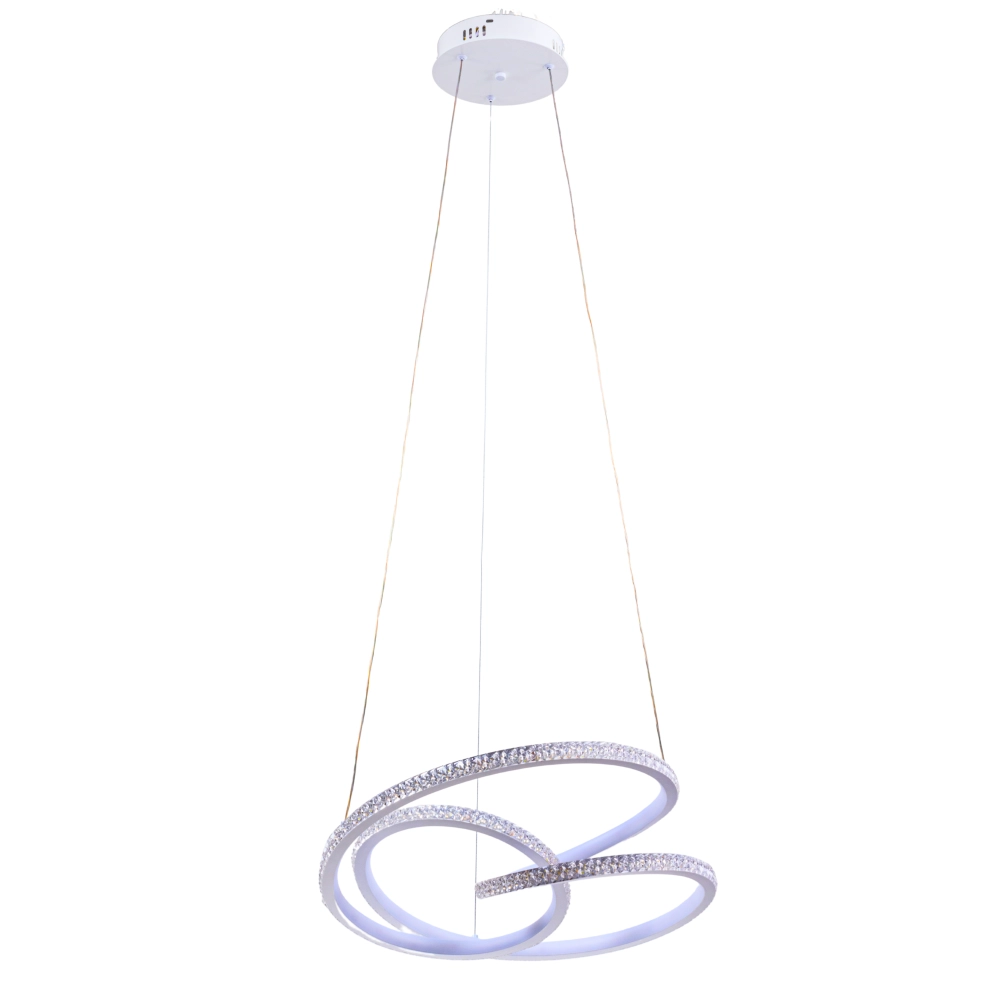 Люстра підвісна світлодіодна акрилова Sirius LCD3073 WT 128W Білий (27444275)