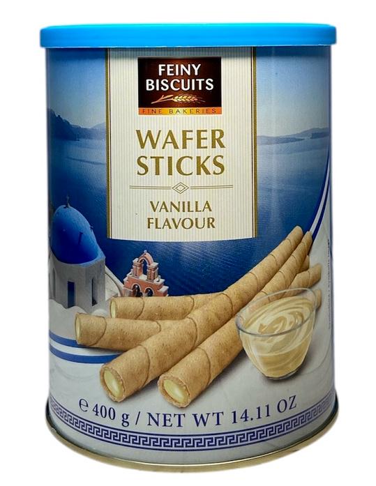 Трубочки вафельные Feiny Biscuits со вкусом ванили в металлической банке 400 г (60660)