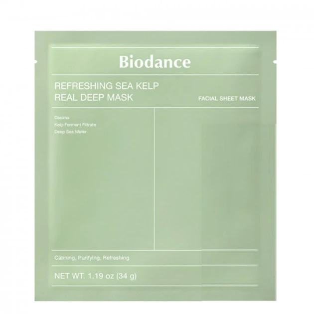 Маска гидрогелевая Biodance Refreshing Sea Kelp Real Deep Mask освежающая с морскими водорослями 34 г (2534923242) Маска гидрогелевая Biodance Refreshing Sea Kelp Real Deep Mask освежающая с морскими водорослями 34 г (2534923242)