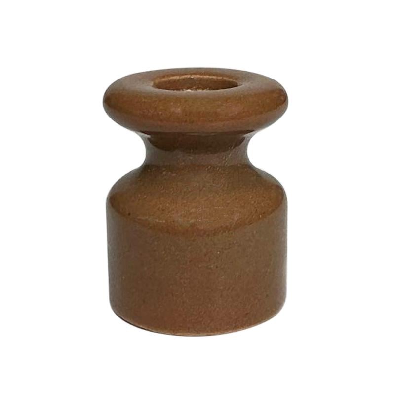 Ролик изолятор керамический для ретро проводки Premium Кофейный