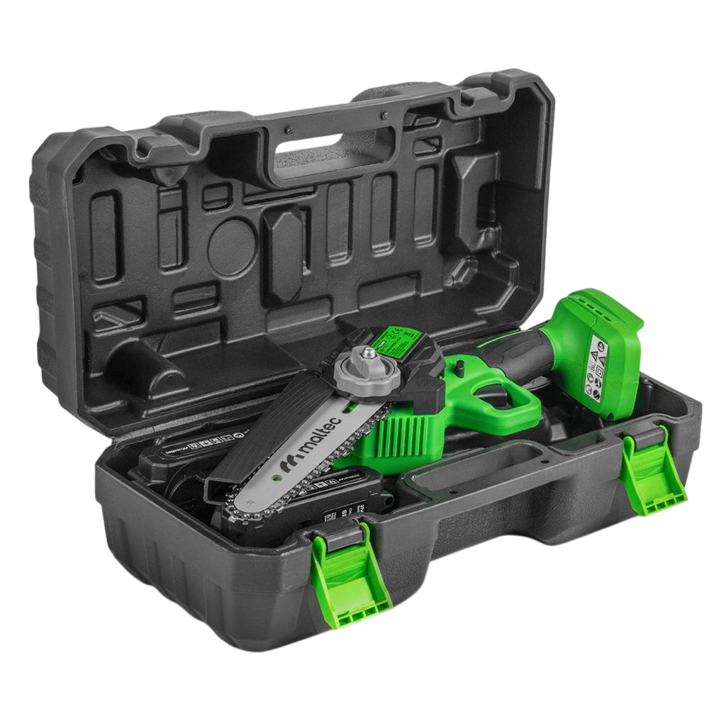 Пила цепная мини аккумуляторная Maltec Mastercut 21V 2 аккумулятора (29367405)