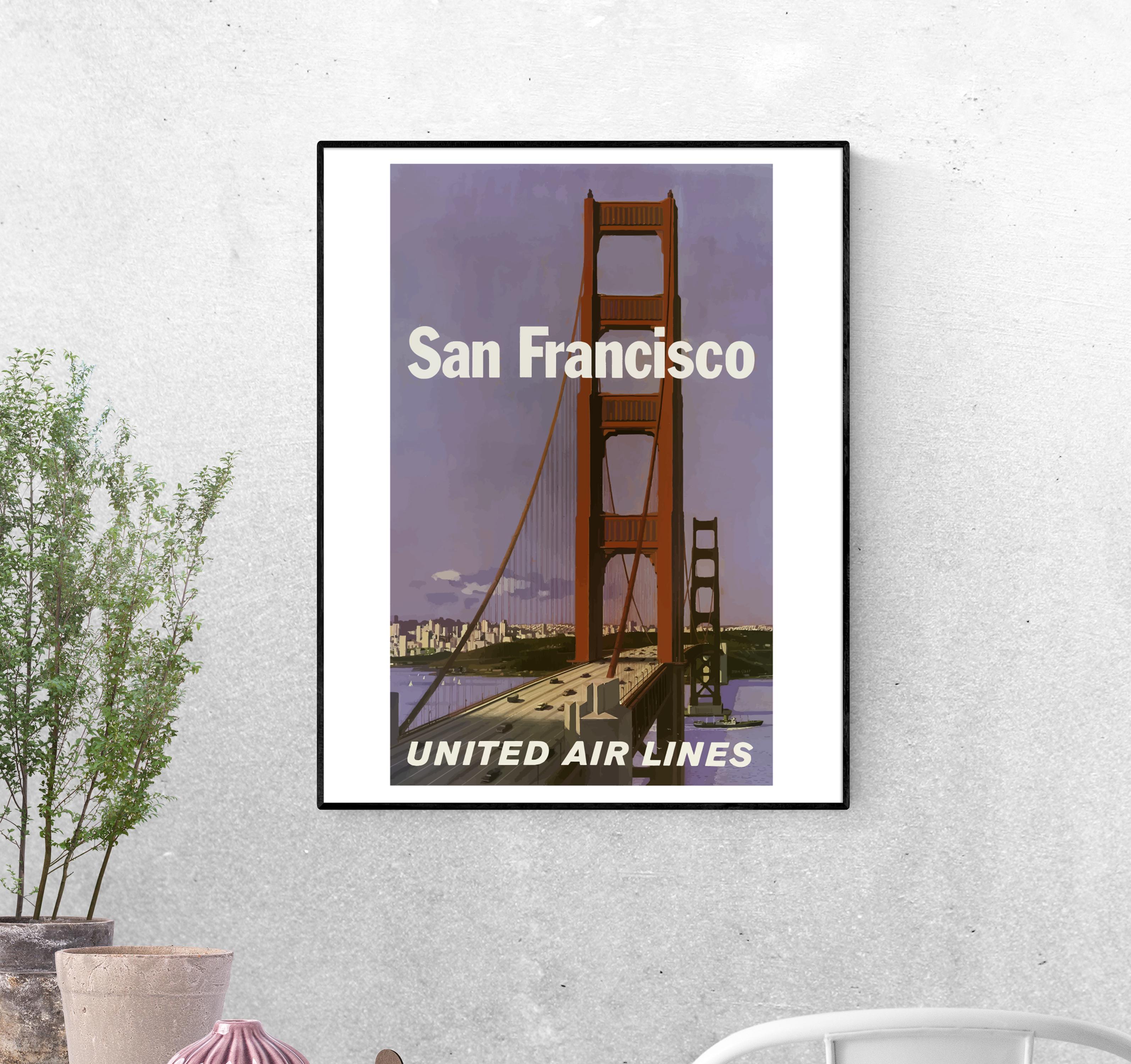 Тревел-постер Сан-Франциско мост формат А-4