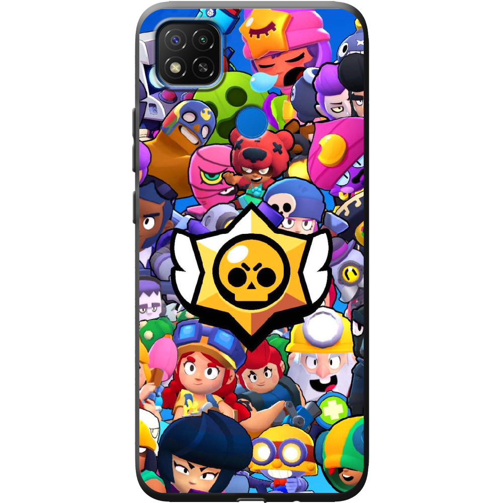 Чехол Boxface Xiaomi Redmi 9C Brawl Stars Черный силикон (40879-up2389-41176)