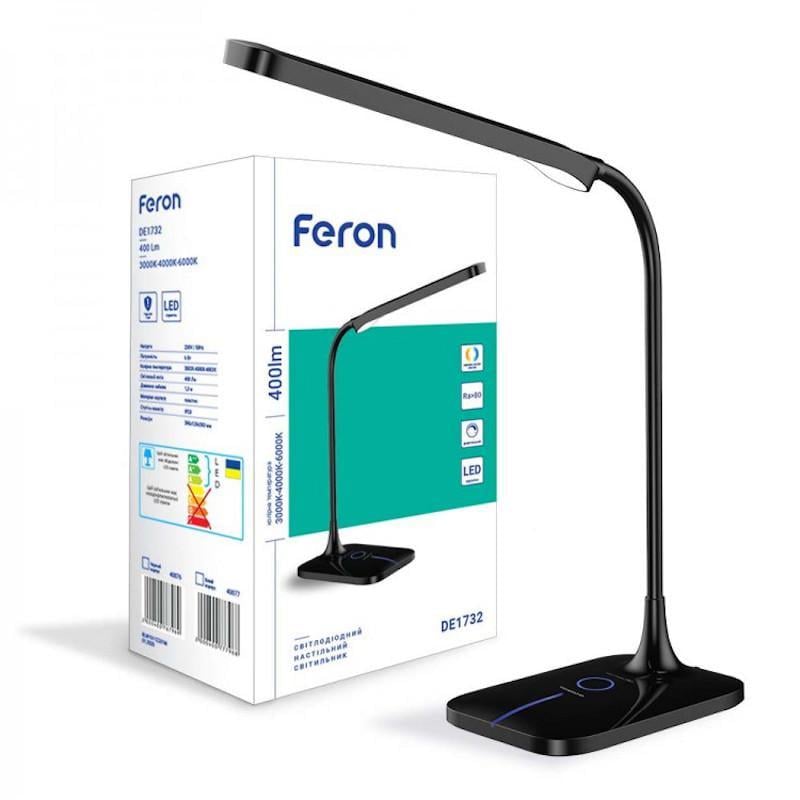 Настільний LED-світильник Feron DE1732 6W Чорний (27813363)
