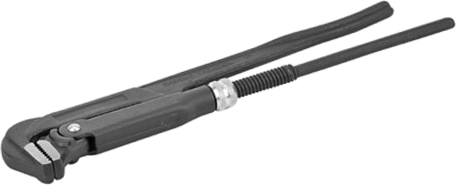 Ключ трубный рычажный TACTIX 55 мм 90 градусов сталь Cr-V (INSKLKLTR055090MT0)