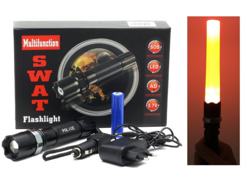 Ліхтар ручний акумуляторний Swat Multifunction Flashlight 100 м (0000000232) - фото 2