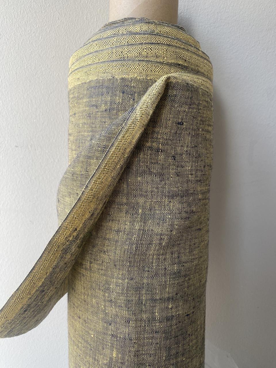 Ткань пестрая LINEN PLUS 100% лен 150 см 1/434 Желто-коричневый