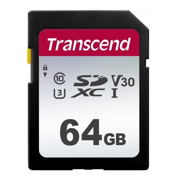 Карта пам'яті Transcend 64 Gb SDHC 300S C10 UHS-I (TS64GSDC300S)