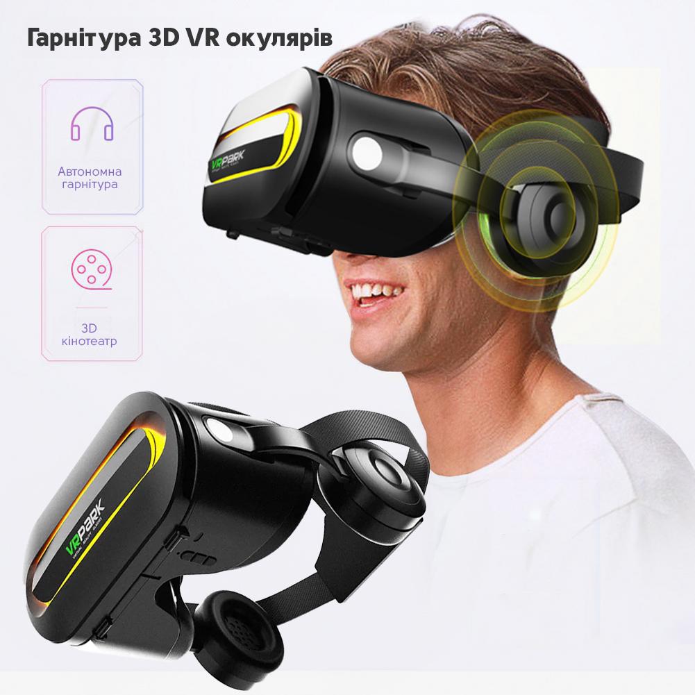 Окуляри віртуальної реальності для смартфонів VR Park з джостиком Terios T3 Black (21967413) - фото 4