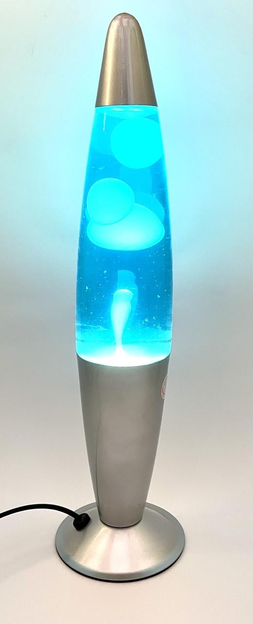 Ночник Лава 42 см Сине-белый