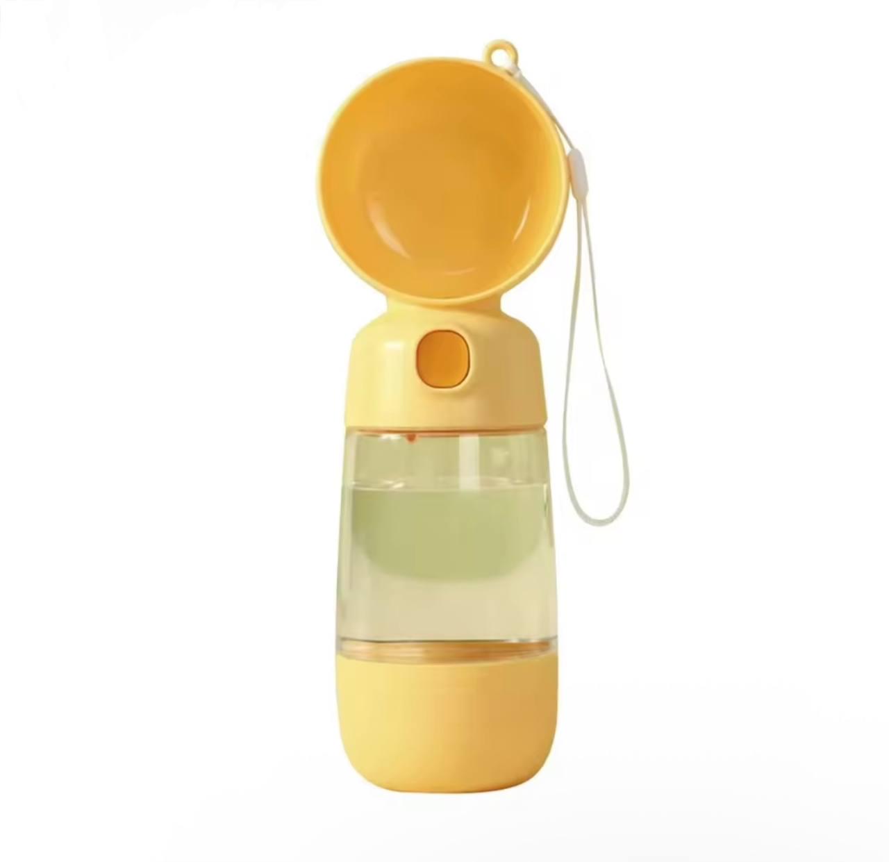 Бутылка-поилка дорожная для животных 2в1 для воды и корма Оранжевый (445d4c98) - фото 3