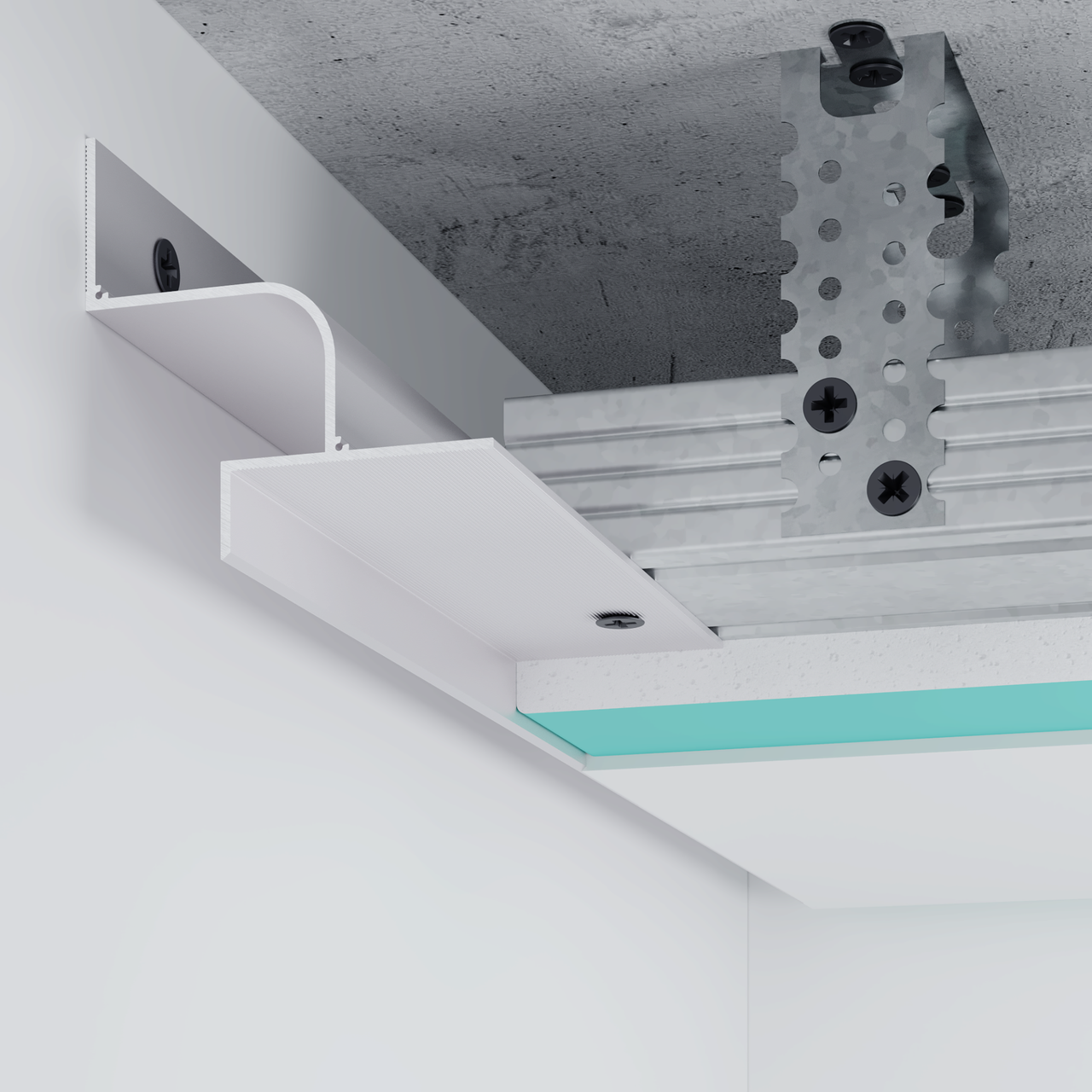 Профиль теневого шва FSPRO 20 мм под LED-ленту алюминиевый 3 м Анодированный (F2.2040L16A)