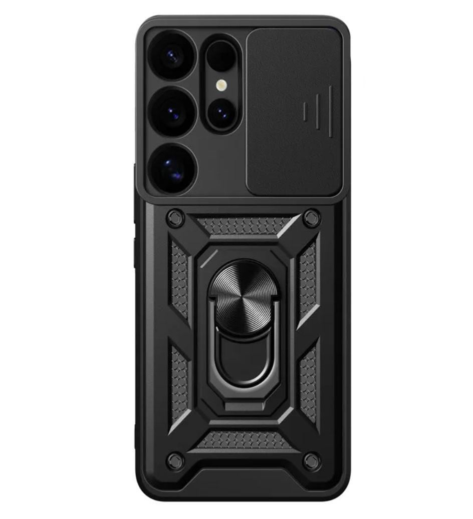 Чехол противоударный Primo Shockproof Samsung Galaxy S25 Ultra SM-S938 с подставкой и шторкой камеры Black (2828167912)