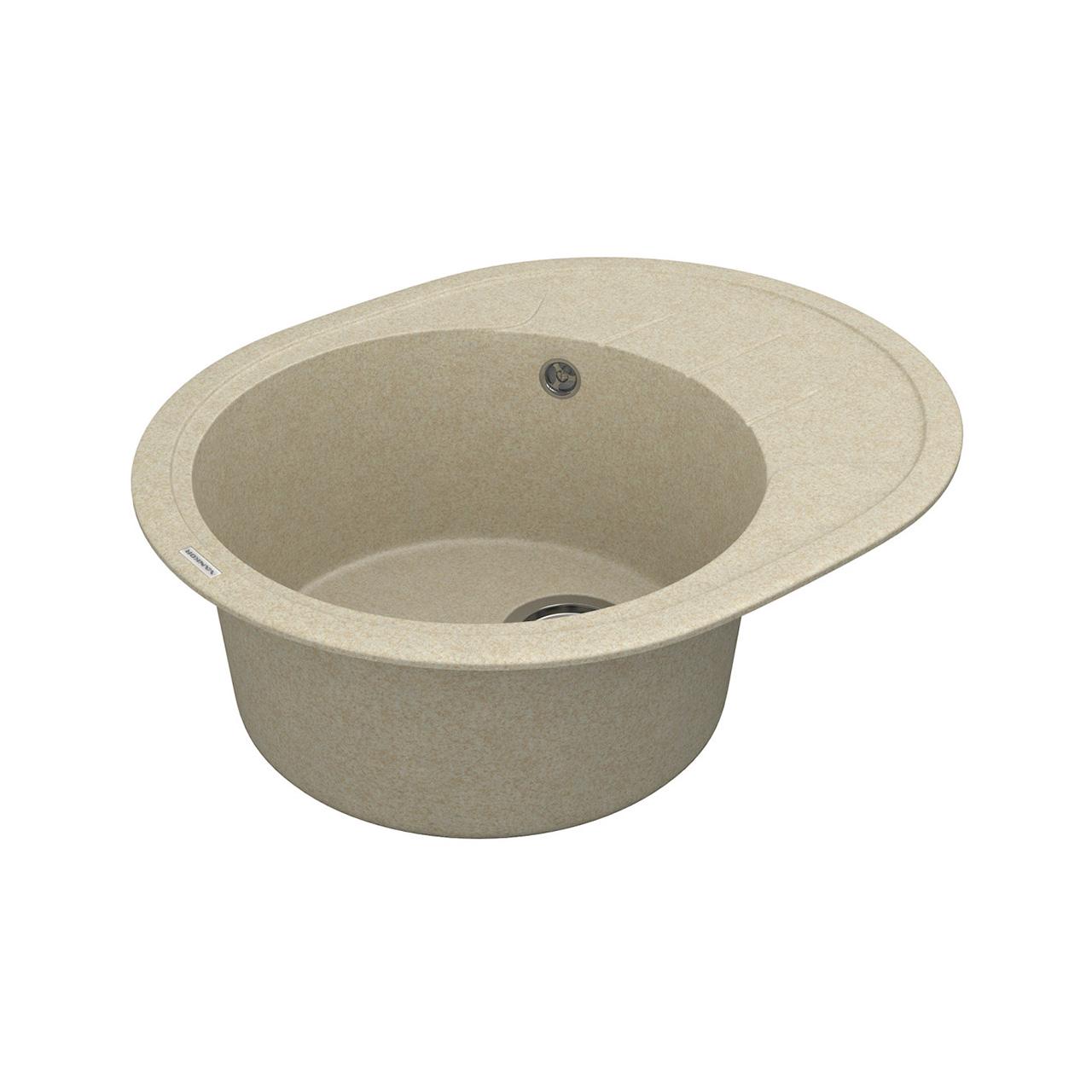 Мойка кухонная Vankor Sity SMO 02.61 + сифон 605х490х200 мм Beige - фото 4