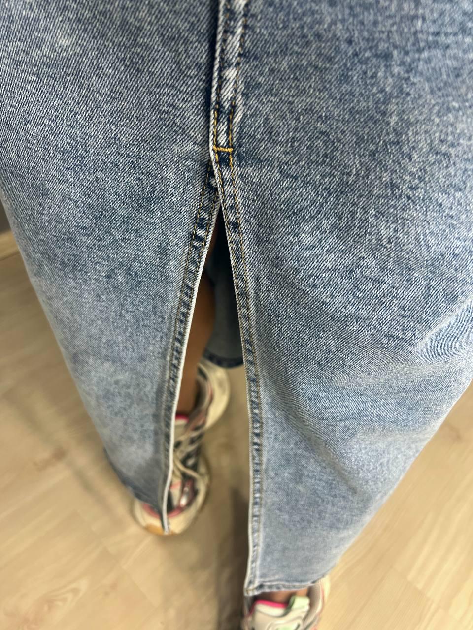 Спідниця жіноча джинсова Moss 505 довга великі розміри з розрізом стрейч р. 31 Блакитний (4056) - фото 6 Спідниця жіноча джинсова Moss 505 довга великі розміри з розрізом стрейч р. 31 Блакитний (4056) - фото 6