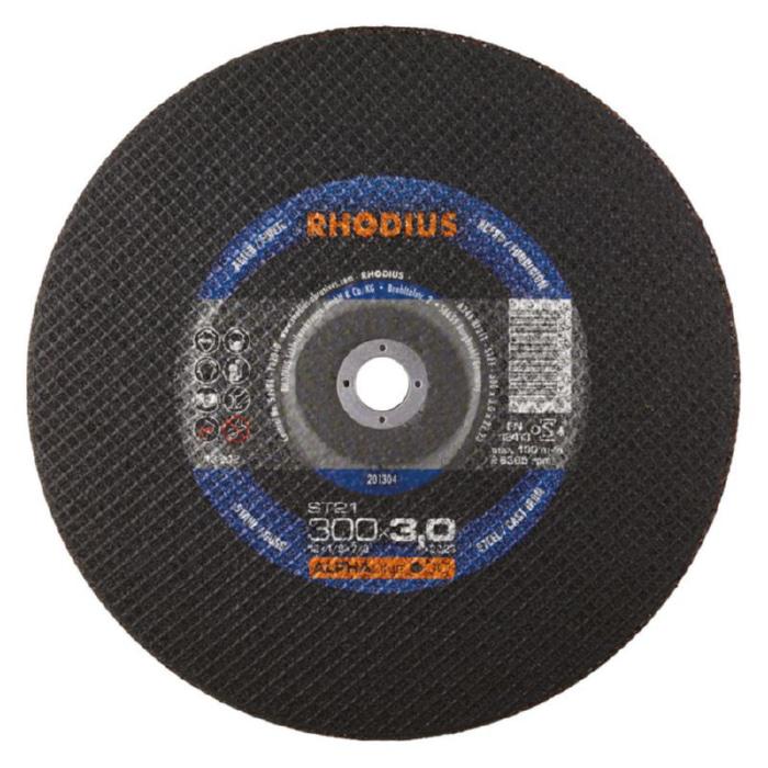 Круг отрезной по металлу Rhodius Alpha ST21 A24R-BF211 F41 5100 об/мин 300x3,0х32,0 мм 201307 (13972)