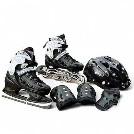 Ролики набір Maraton Ice 2in1 S р. 31-34 Чорний