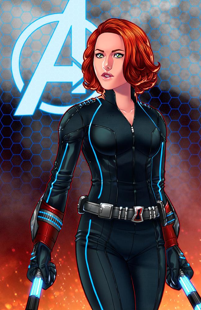 Алмазна мозаїка Чорна вдова DIY-3607 повна викладка 40x30 см (26569)