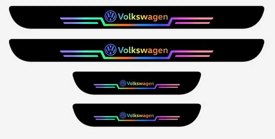 Защитные накладки на пороги Volkswagen 4 шт. Черный (1480644056)