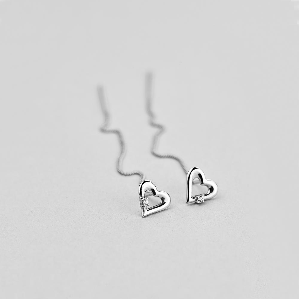 Серьги Сердце (ЛК-2187р/ЛК-0323)