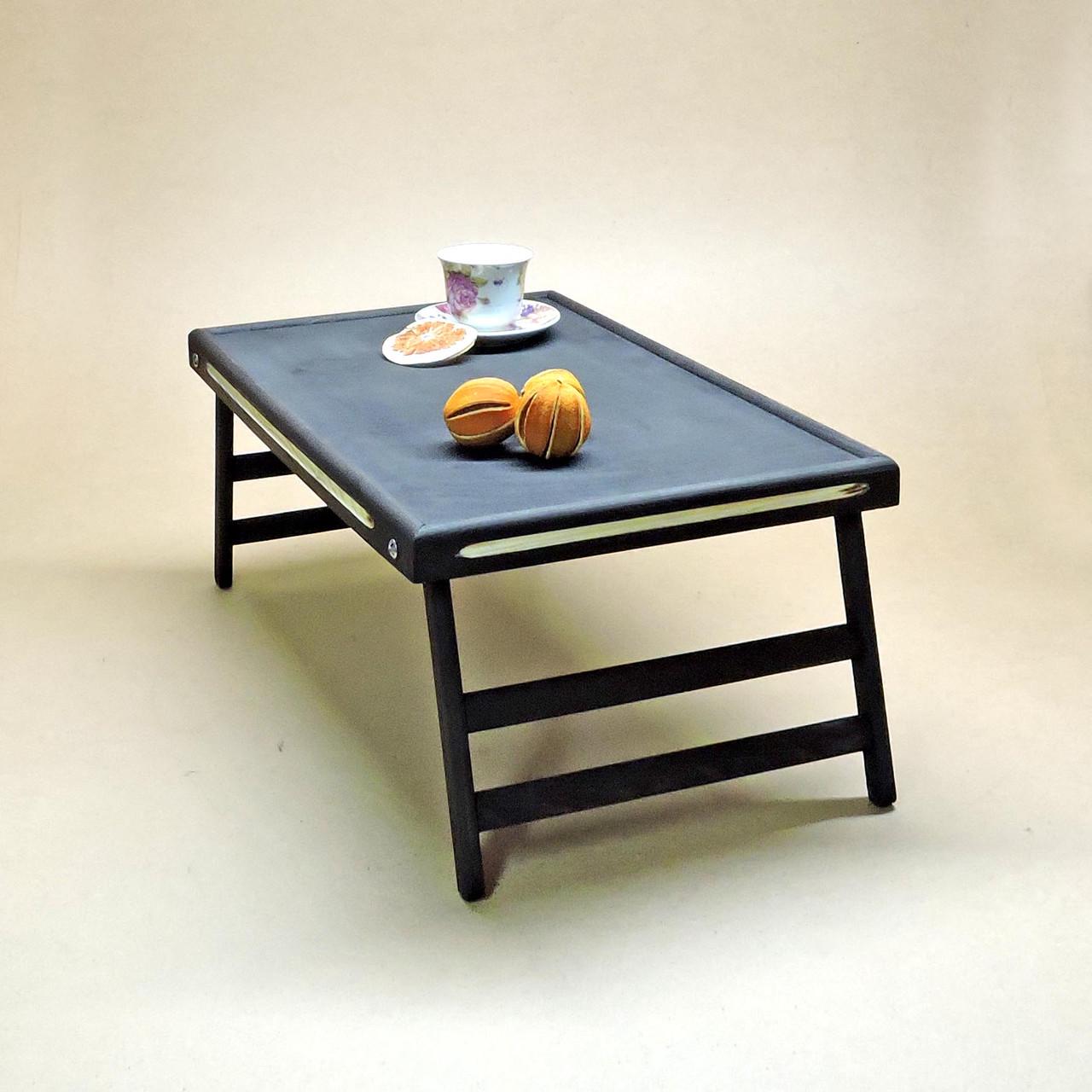 Столик-піднос для сніданку з дерева Техас Графітовий (СТП-000542)