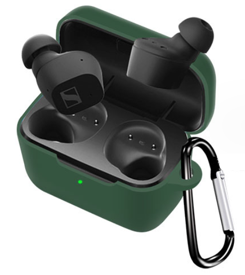 Чехол-накладка DK Silicone Candy Friendly с карабином для Sennheiser CX True Wireless CX200TW1 Green (017221)