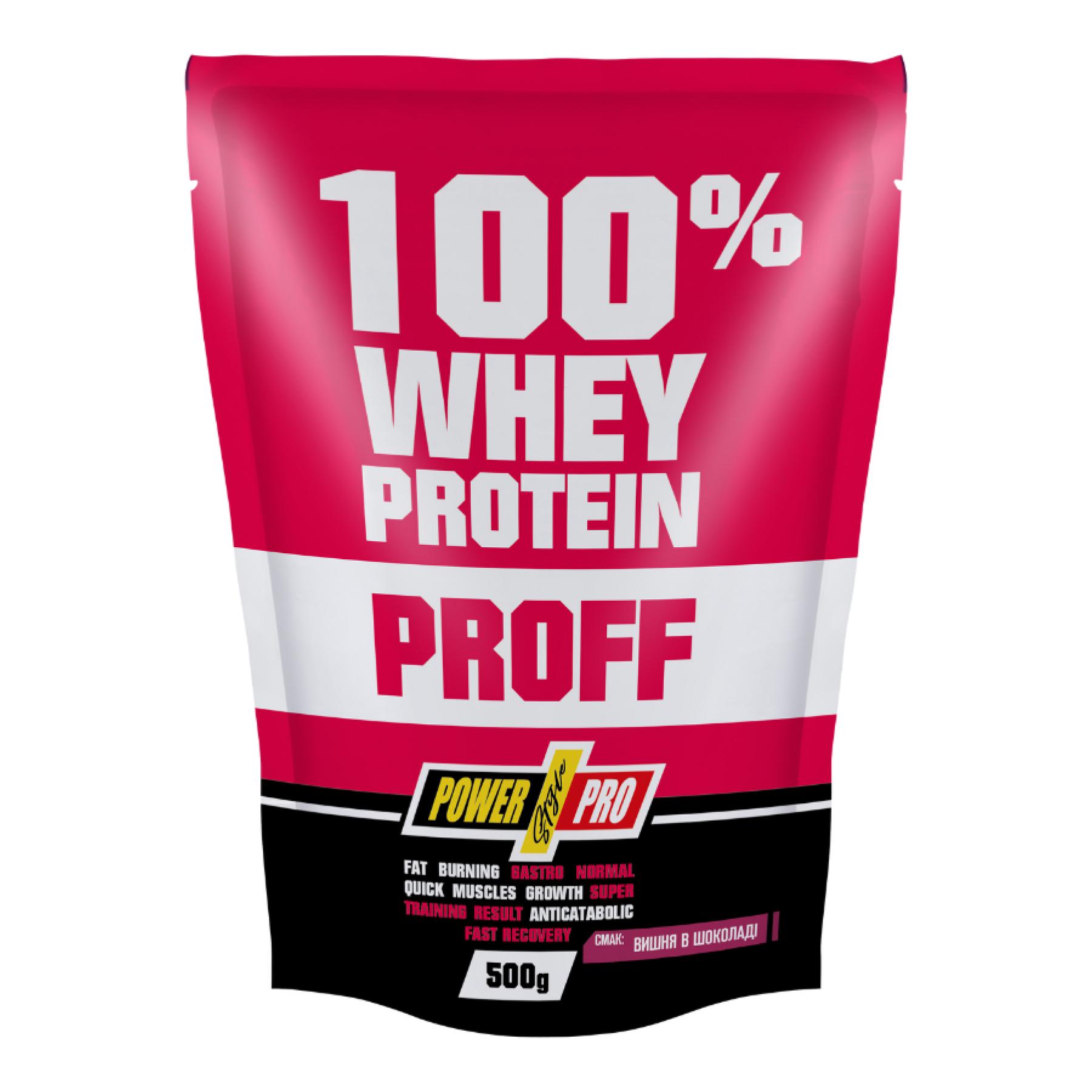 Протеїн 100% Whey Protein Proff 500 г Chocolate Cherry (2022-10-2512) - фото 1