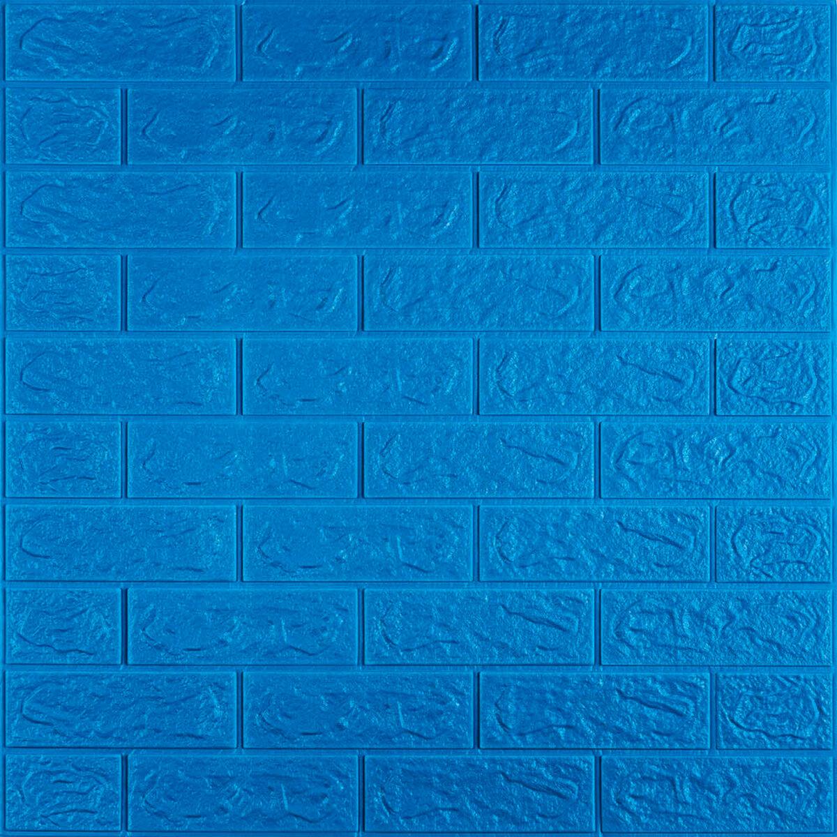 Панель самоклеющаяся в форме кирпича 003-5 700х770х5 мм Синий SW-00000154