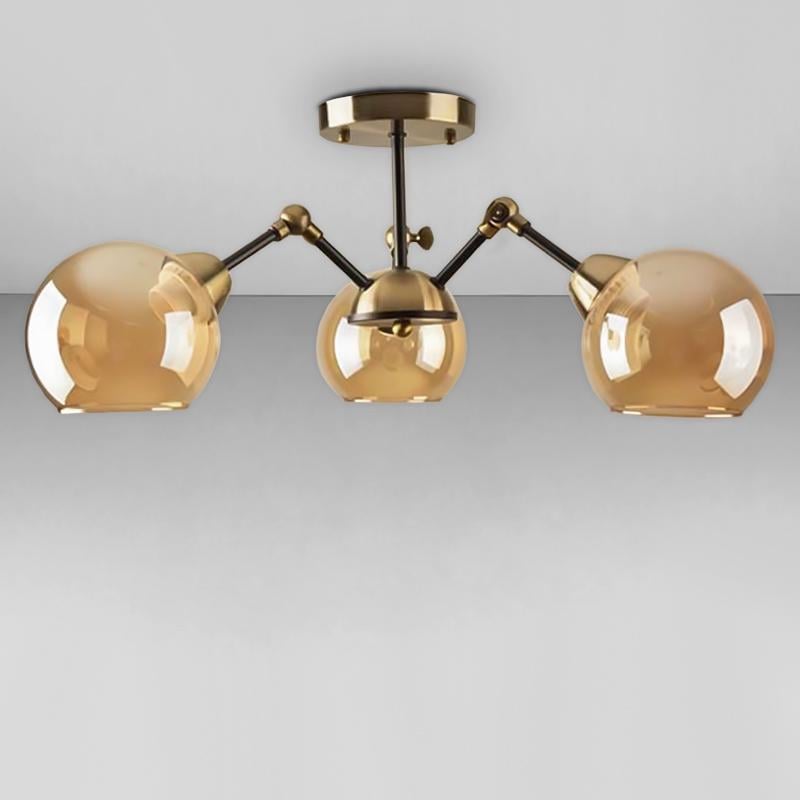 Люстра потолочная Light House SC-18254/3 56х56х22,5 см Бронзовый/Янтарный