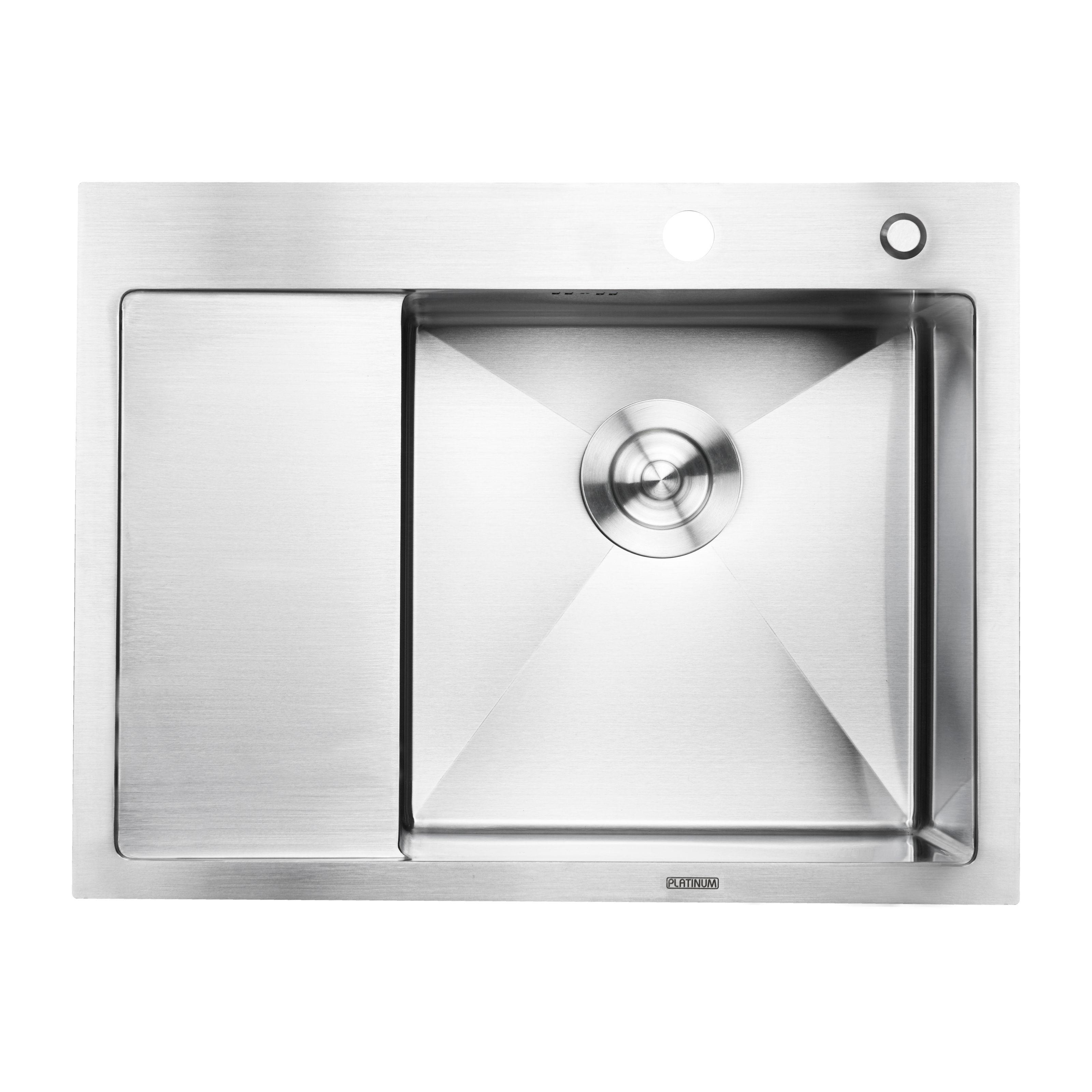 Мойка кухонная Platinum PLS-A33668 прямоугольная из нержавеющей стали 650x500 мм (152331) Мойка кухонная Platinum PLS-A33668 прямоугольная из нержавеющей стали 650x500 мм (152331)