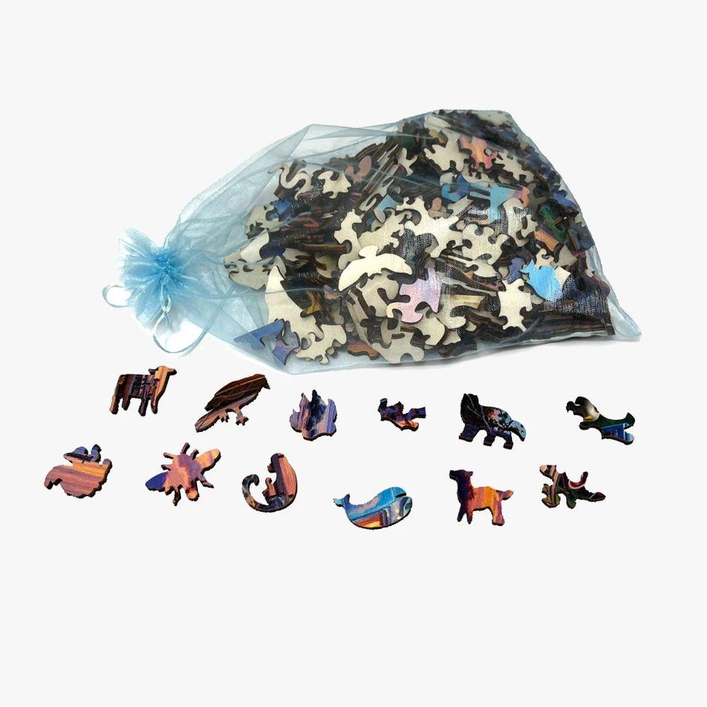 Пазлы деревянные лев А3 (644) - фото 4