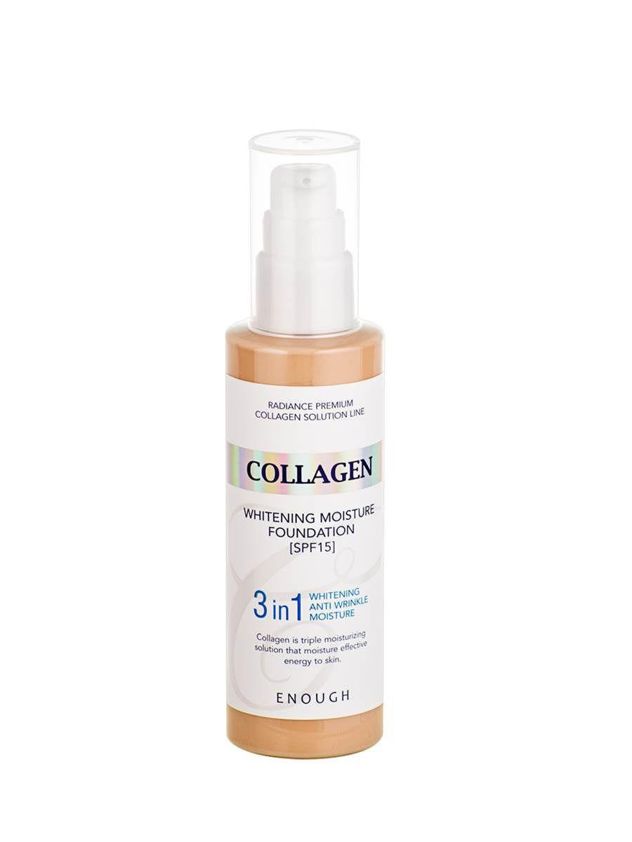 Тональний крем Enough 3in1 Collagen Whitening Moisture Foundation SPF 15 №21