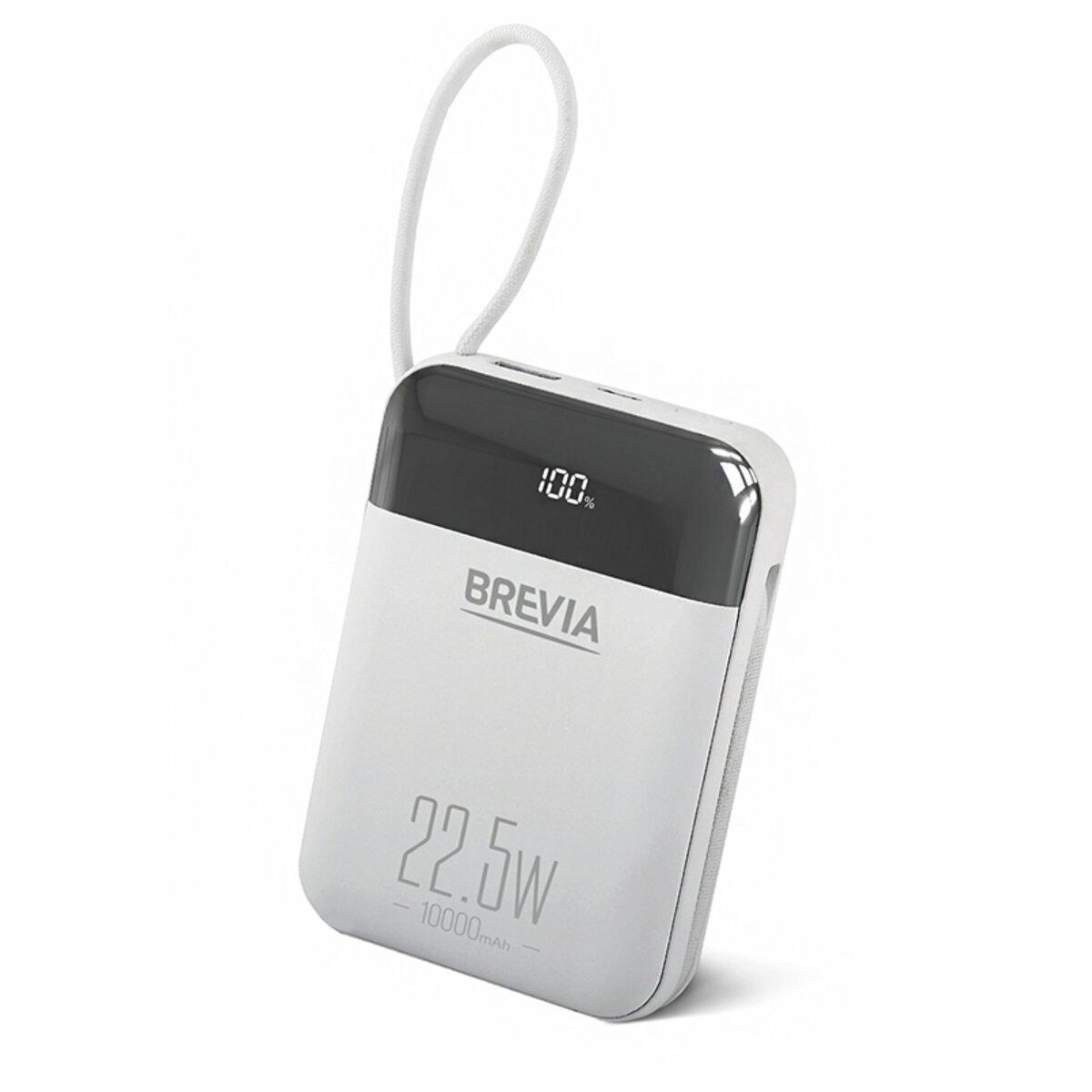 Повербанк Brevia Type-C+Lightning Cable/Li-Pol/LCD 10000 mAh/22,5 W