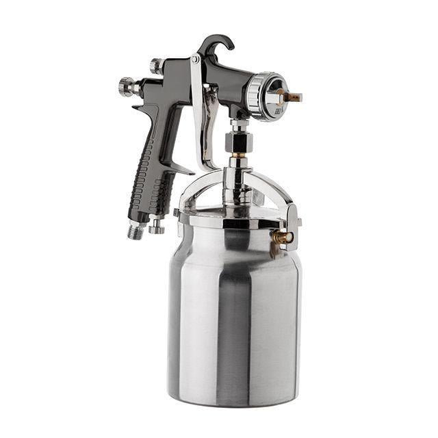 Краскопульт пневматический Intertool PT-0140 HP форсунка 1,8 мм нижний металлический бачок 1000 мл 5 бар (1650084712) - фото 4