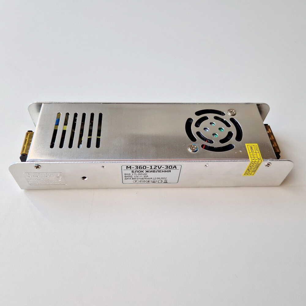 Блок живлення відкритий LED LIGHT 360W 220AC 12V DC IP20 (M-360-12V-30A)