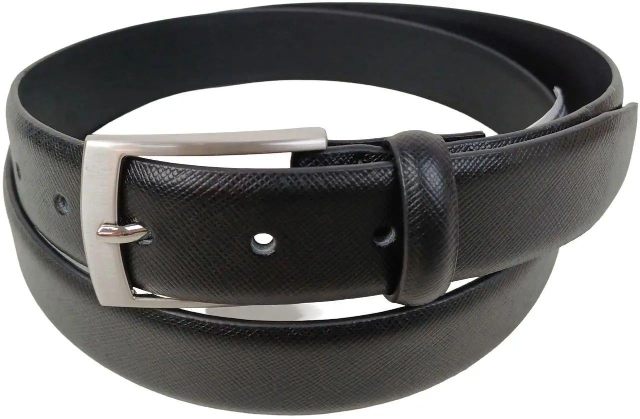 Ремінь чоловічий WBL Trading натуральна шкіра 114х3,3 см Чорний (8720604125450)