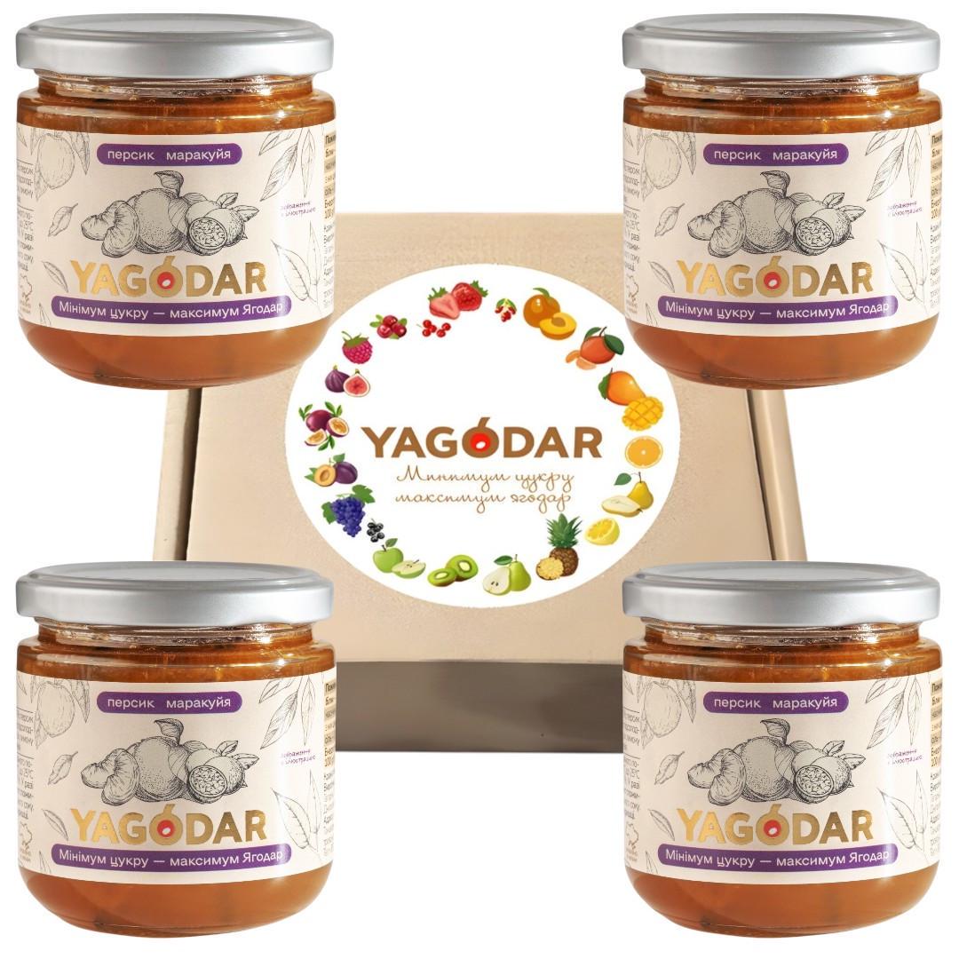 Джем персик-маракуйя с низким содержанием сахара 4 шт.(2184025791)