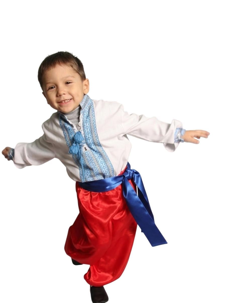 Шаровары детские атласные с поясом 128-134 см Красный Шаровары детские атласные с поясом 128-134 см Красный