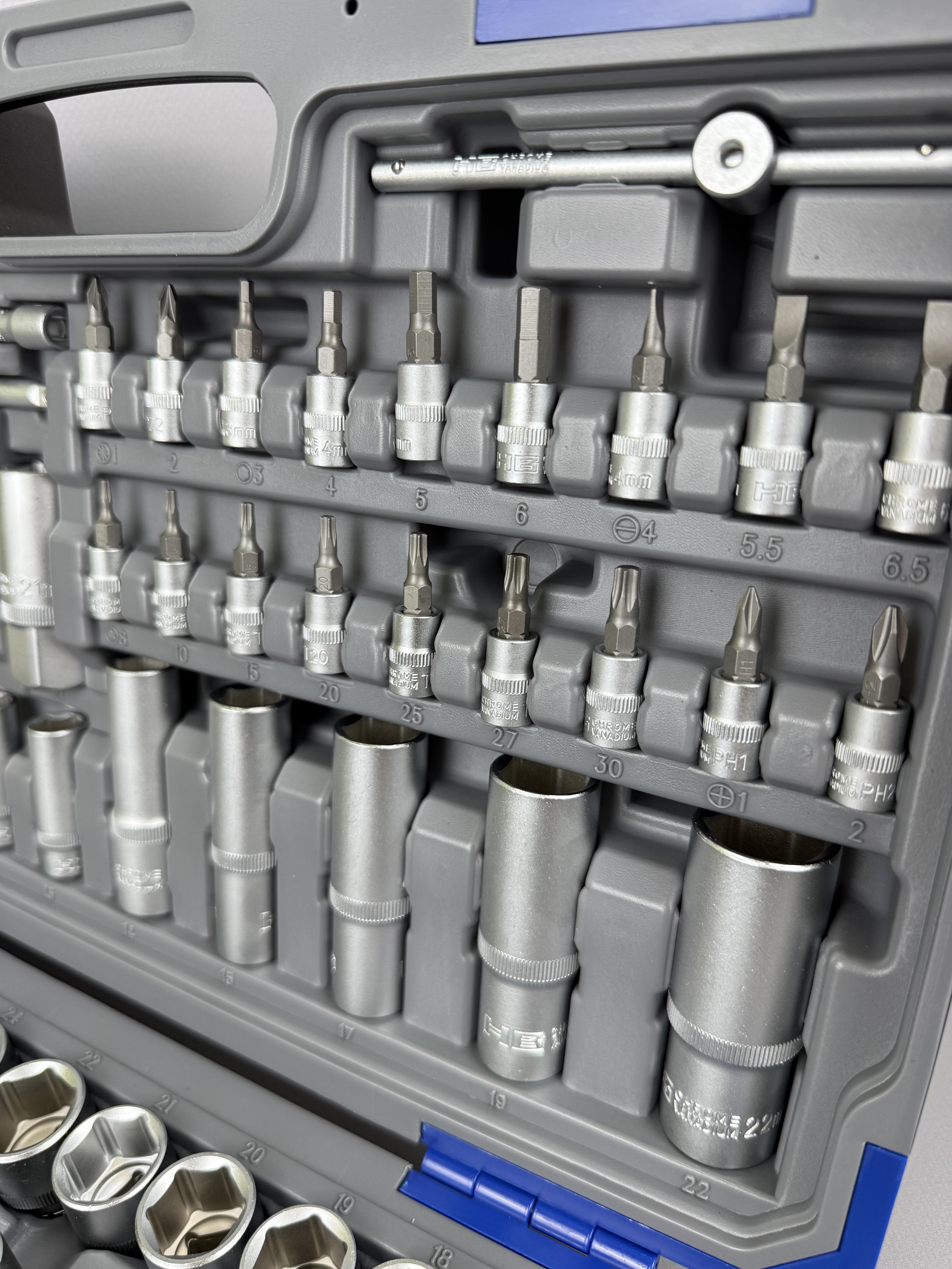 Автонабір інструментів Haisser 108 од. Black (70255) - фото 4