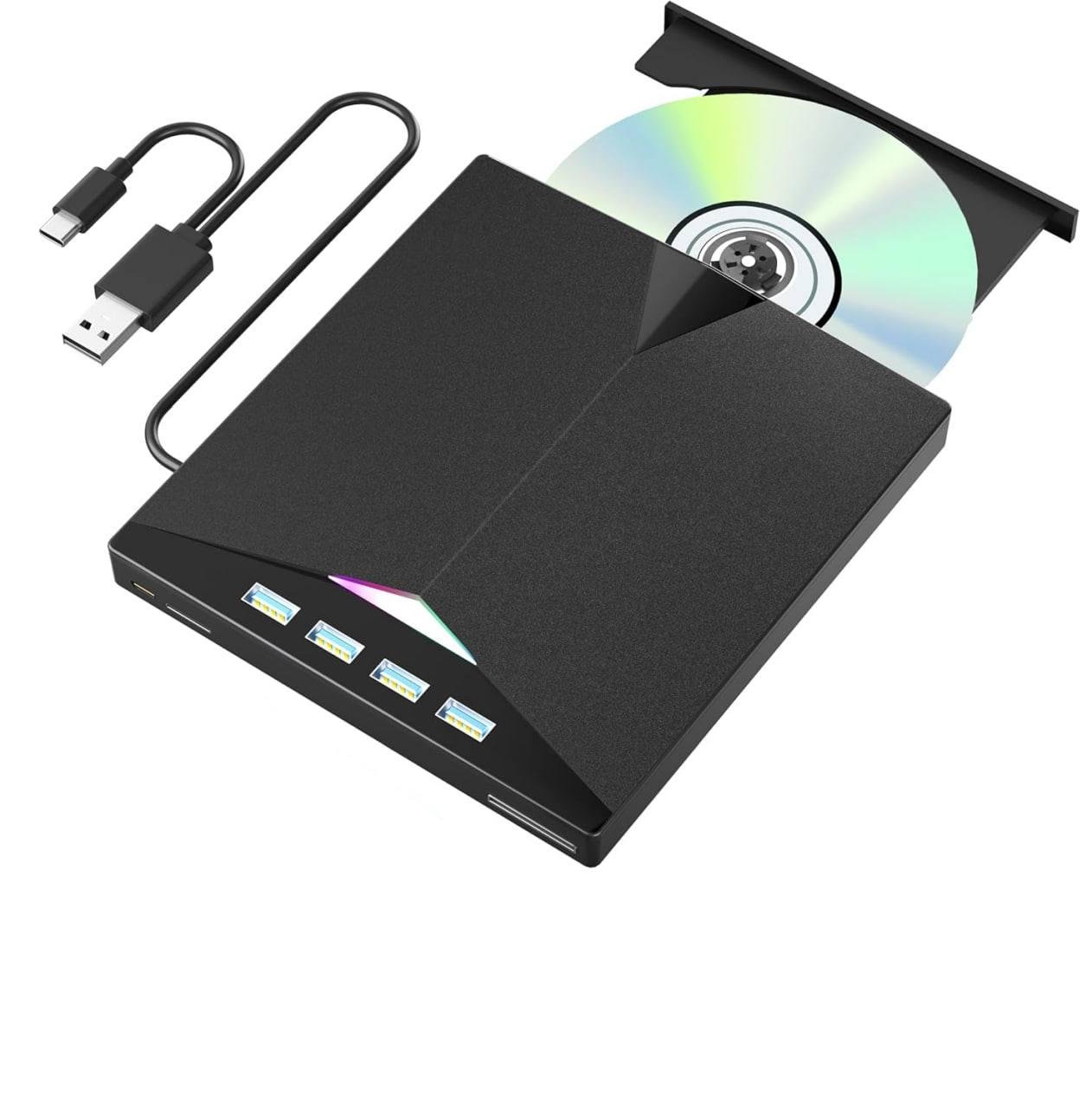 Привод Cd/Dvd внешний Alphami 7в1 ля чтения записи и воспроизведения CD и DVD переносной внешний Черный (9/800) Привод Cd/Dvd внешний Alphami 7в1 ля чтения записи и воспроизведения CD и DVD переносной внешний Черный (9/800)