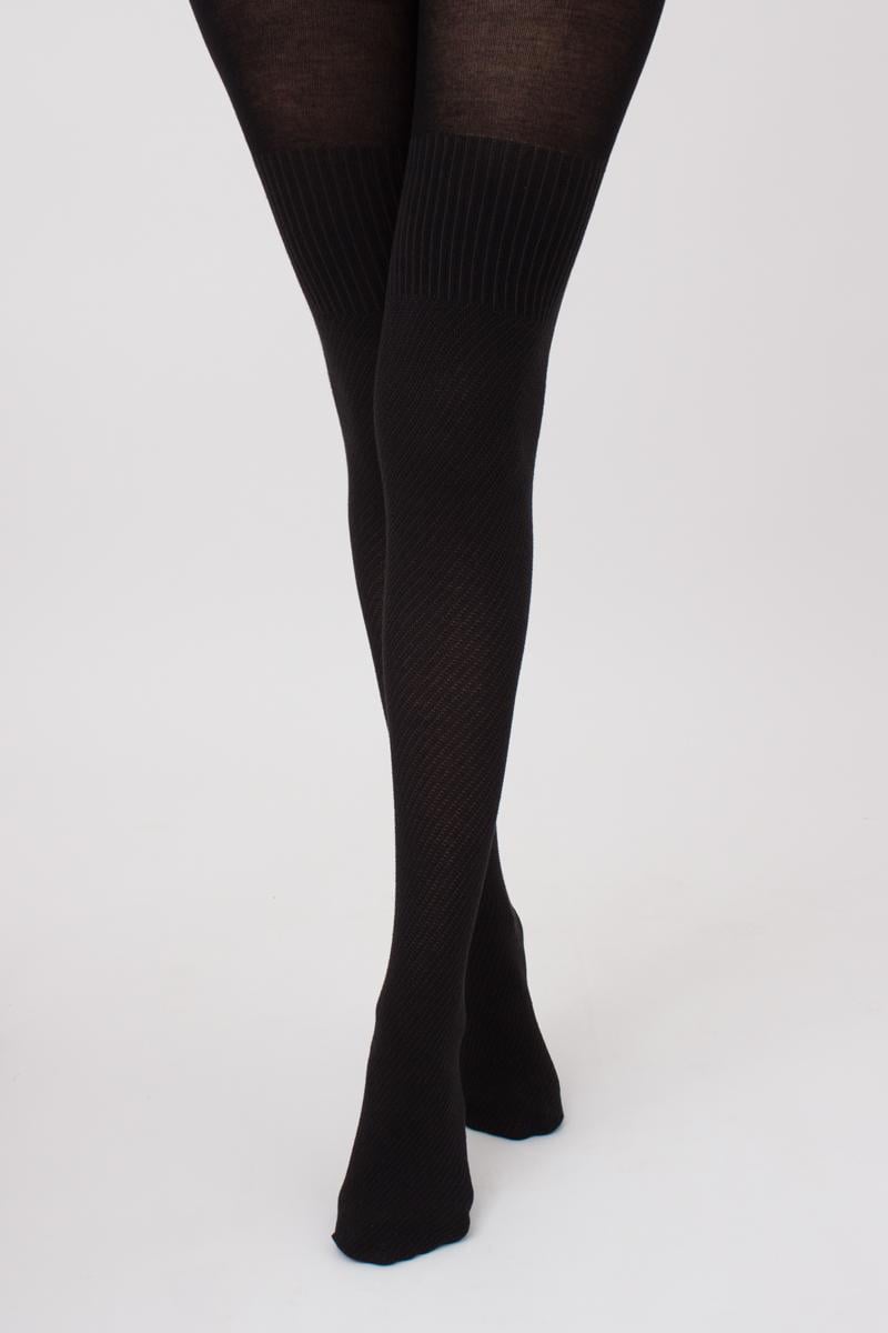 Колготки хлопковые Giulia SPLIT с имитацией ботфорт р. 2 Black (4823102998725)