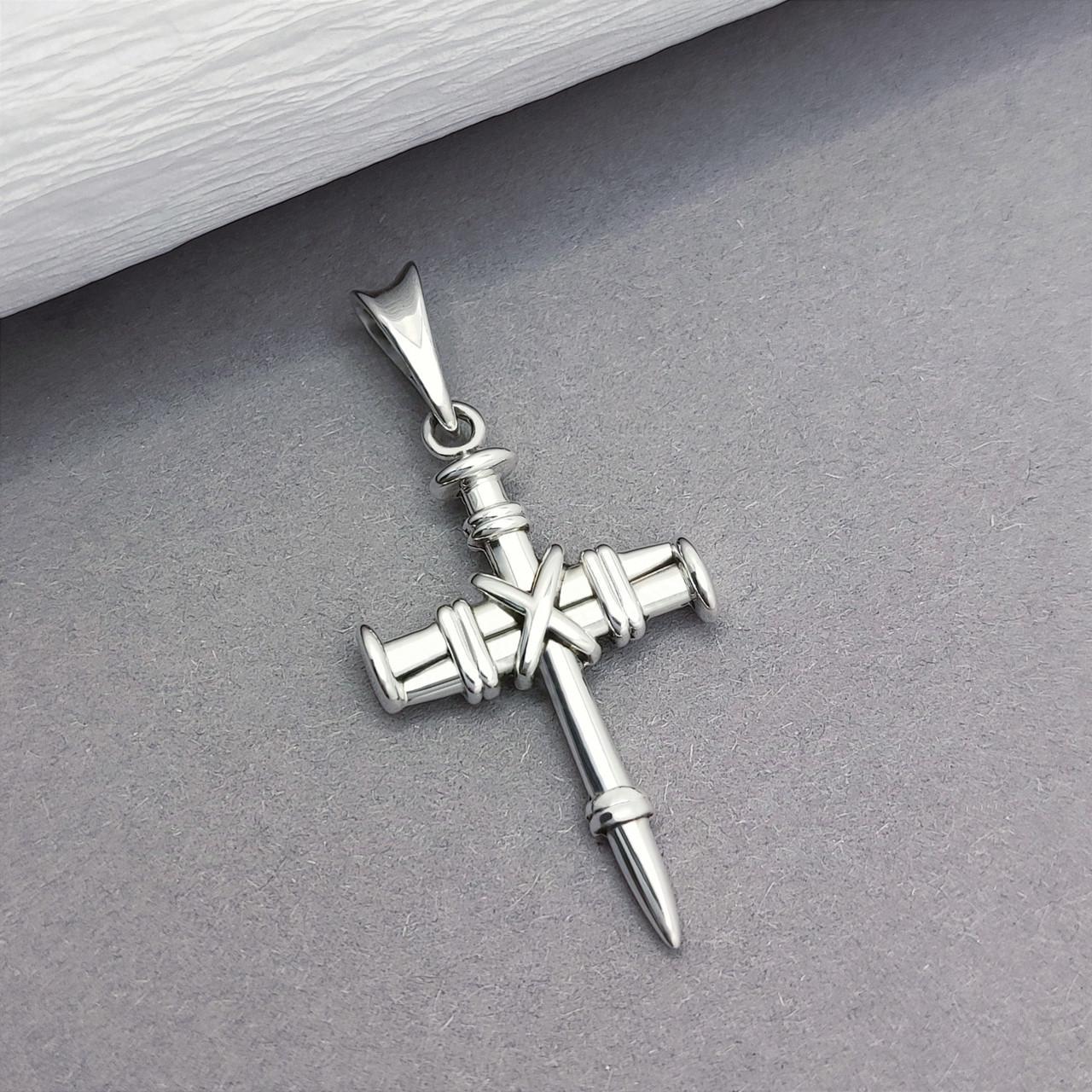 Серебряный крест Несокрушимые гвозди (2471543232)