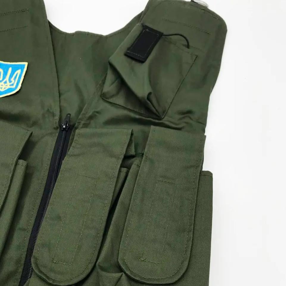 Військовий розвантажувальний жилет з Гербом України Зелений (MR54543) - фото 3 Військовий розвантажувальний жилет з Гербом України Зелений (MR54543) - фото 3