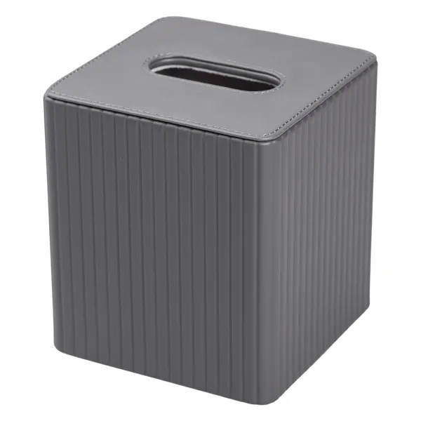 Серветниця з екошкіри 13х13х14,7 см Сірий - фото 2 Серветниця з екошкіри 13х13х14,7 см Сірий - фото 2