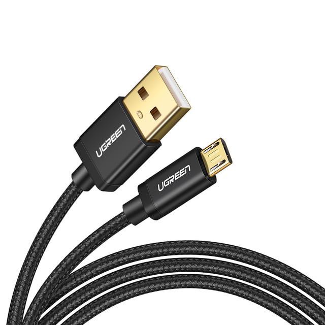 Кабель Ugreen US134 для зарядки и передачи данных Micro USB 1 м Черный