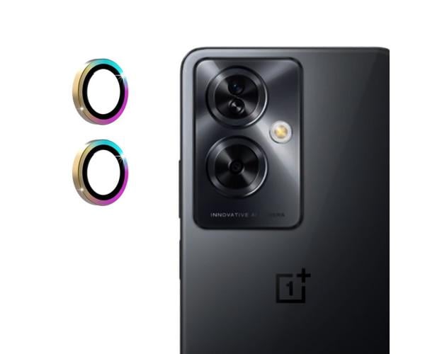 Защитное стекло с рамкой CD Pattern для Oneplus Nord N30 SE 5G / Oppo A79​ 5G на заднюю камеру Разноцветный