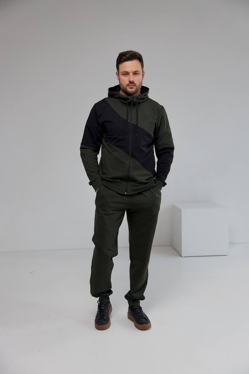 Костюм мужской спортивный M147.2 XL Хаки/Черный (180-1-63)