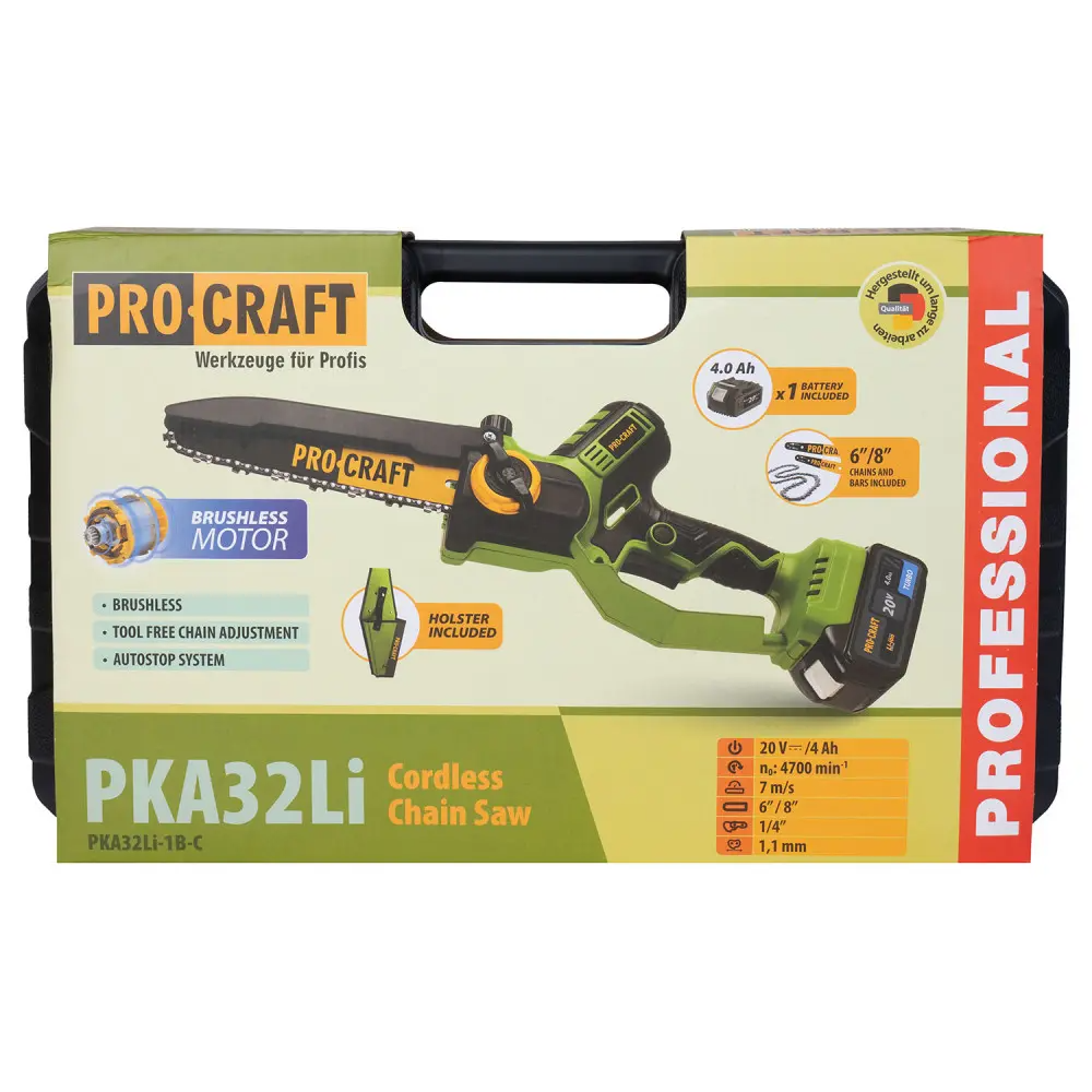 Пила бесщеточная аккумуляторная ProCraft PKA32Li с 1 аккумулятором с кейсом - фото 15