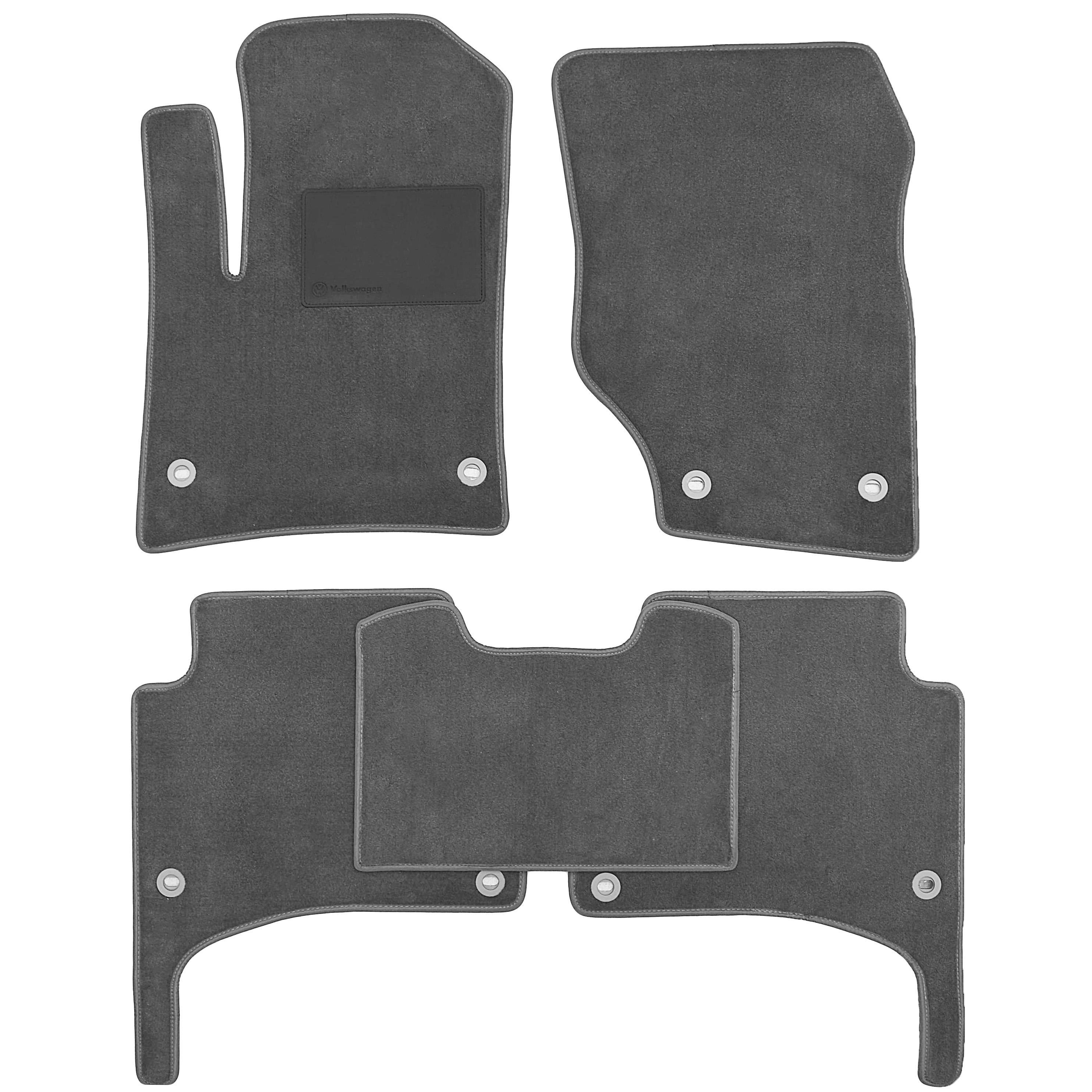 Коврики в салон для Volkswagen Touareg '02-09 текстильные Серый (169277)